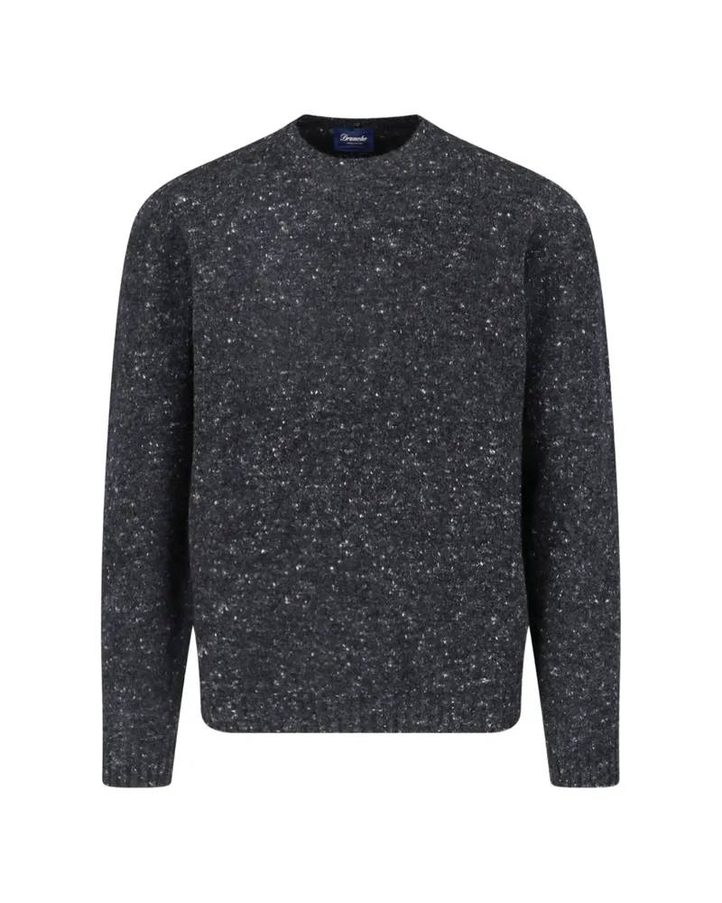 Drumohr  Flecked-knit Crew-neck Sweater Grey