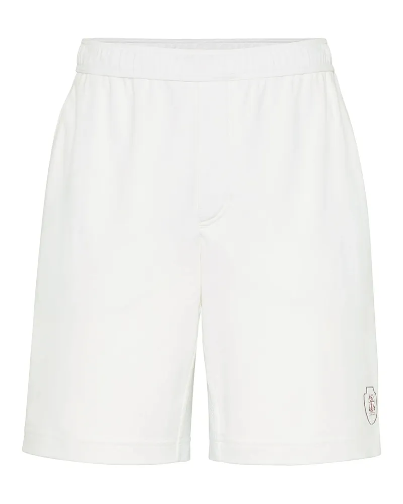 Brunello Cucinelli Logo-embroidered Shorts White
