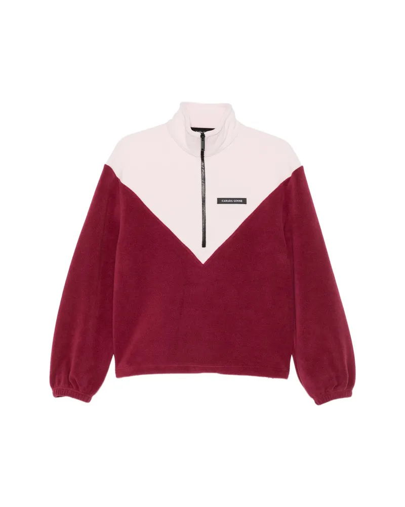 Canada Goose Colour-block Fleece Sweatshirt Red