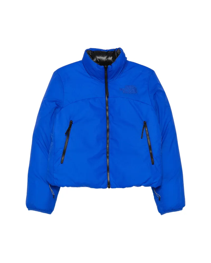 The North Face Logo-embroidered Puffer Jacket Blue