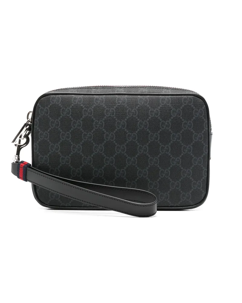 Gucci GG Supreme Canvas Clutch Bag Black