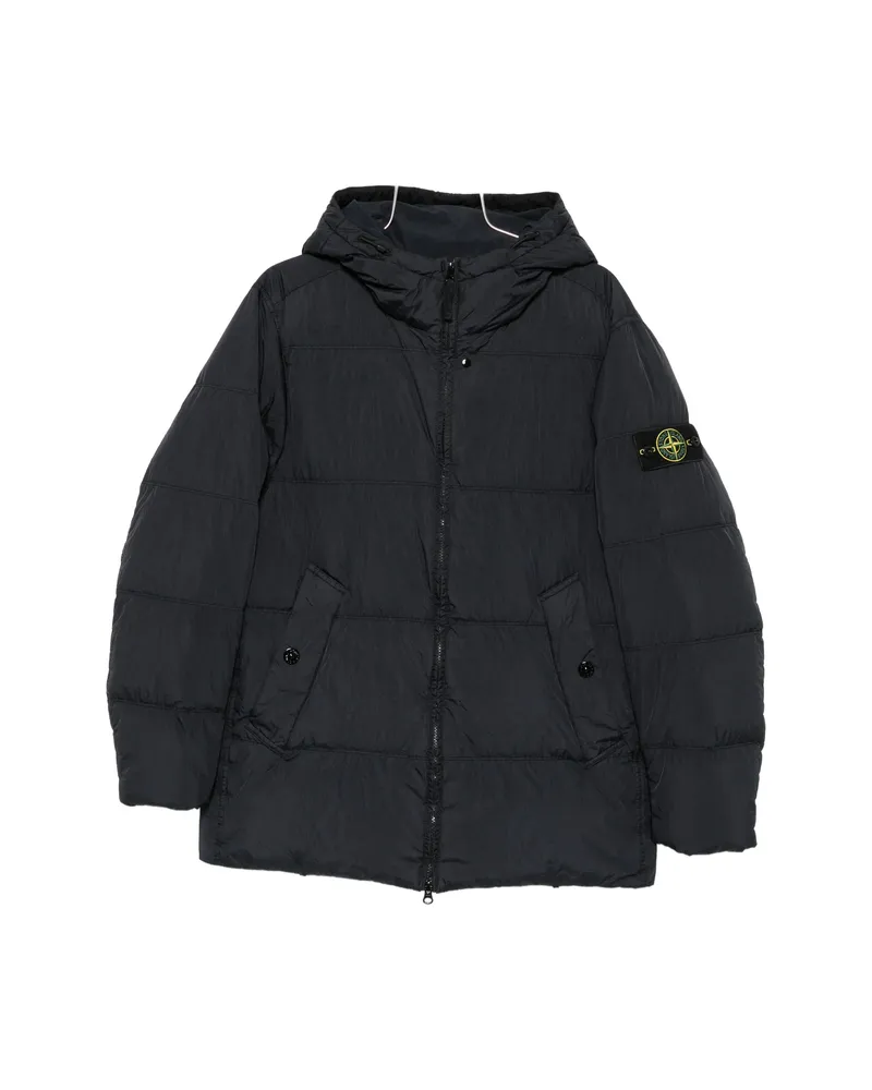 Stone Island Compass-motif Bomber Jacket Black