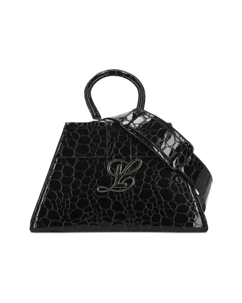 Luar Logo Embossed Tote Bag Black