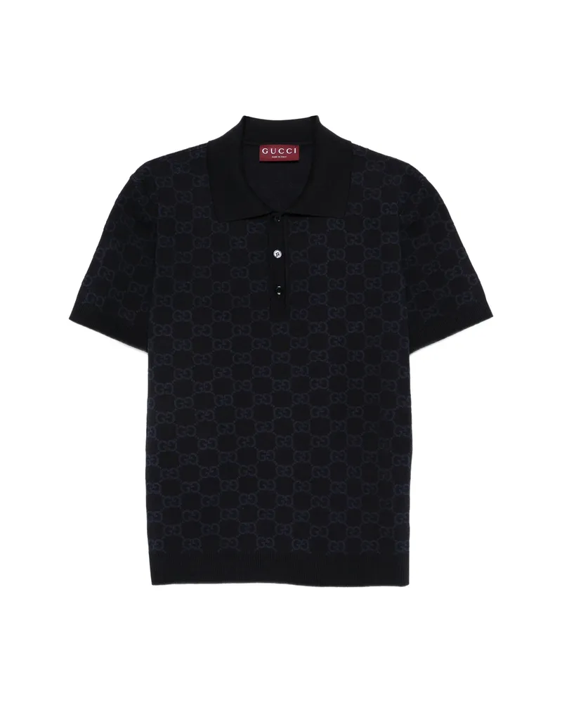 Gucci GG-patterned Polo Shirt Blue