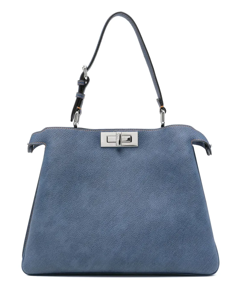 Fendi FENDI PEEKABOO SOFT MEDIUM TOP HANDLE BAG Blue