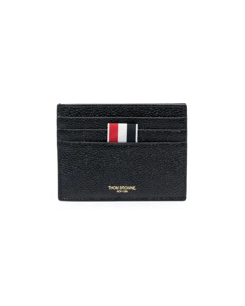 Thom Browne Pebbled-leather Card Holder Black