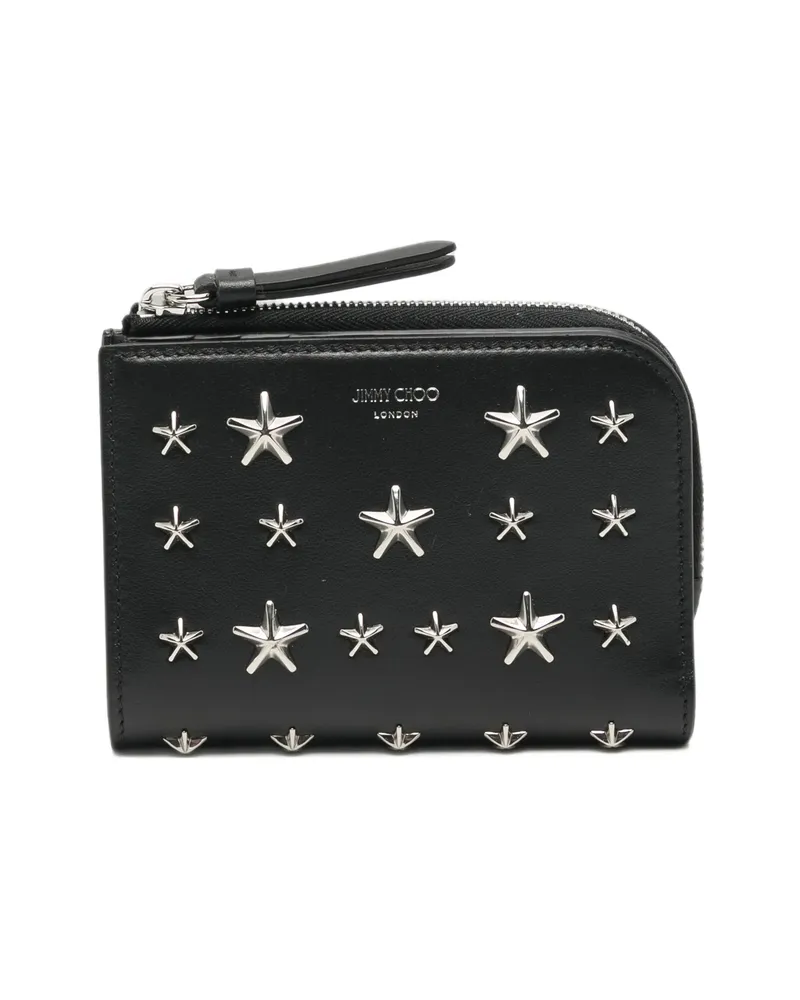 Jimmy Choo Star-studded Leather Wallet Black