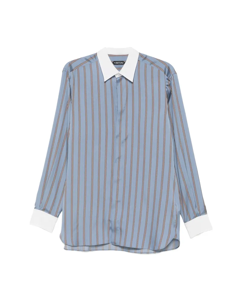 Tom Ford Striped Shirt Blue