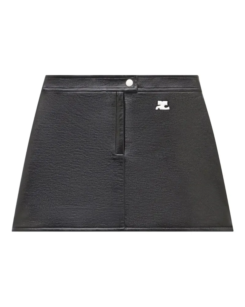 Courrèges Vinyl Mini Skirt Black