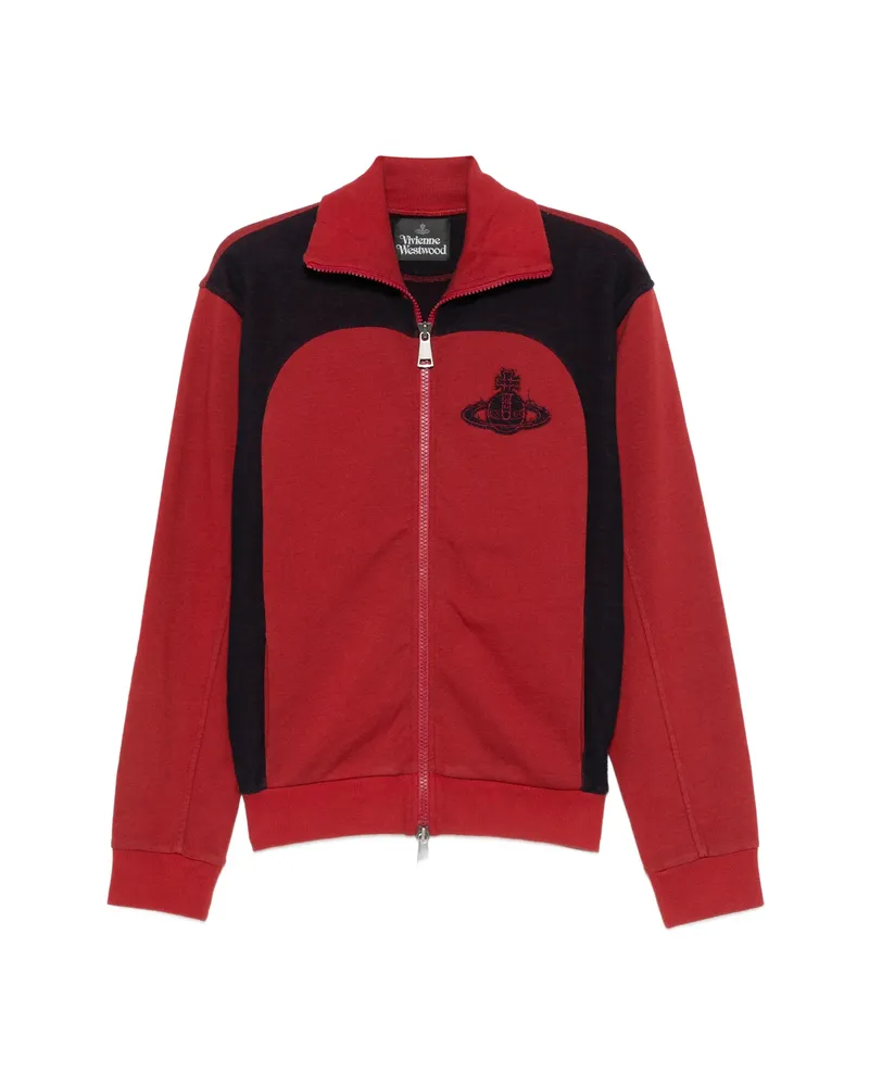 Vivienne Westwood Alien Orb-embroidered Panelled Sweatshirt Red
