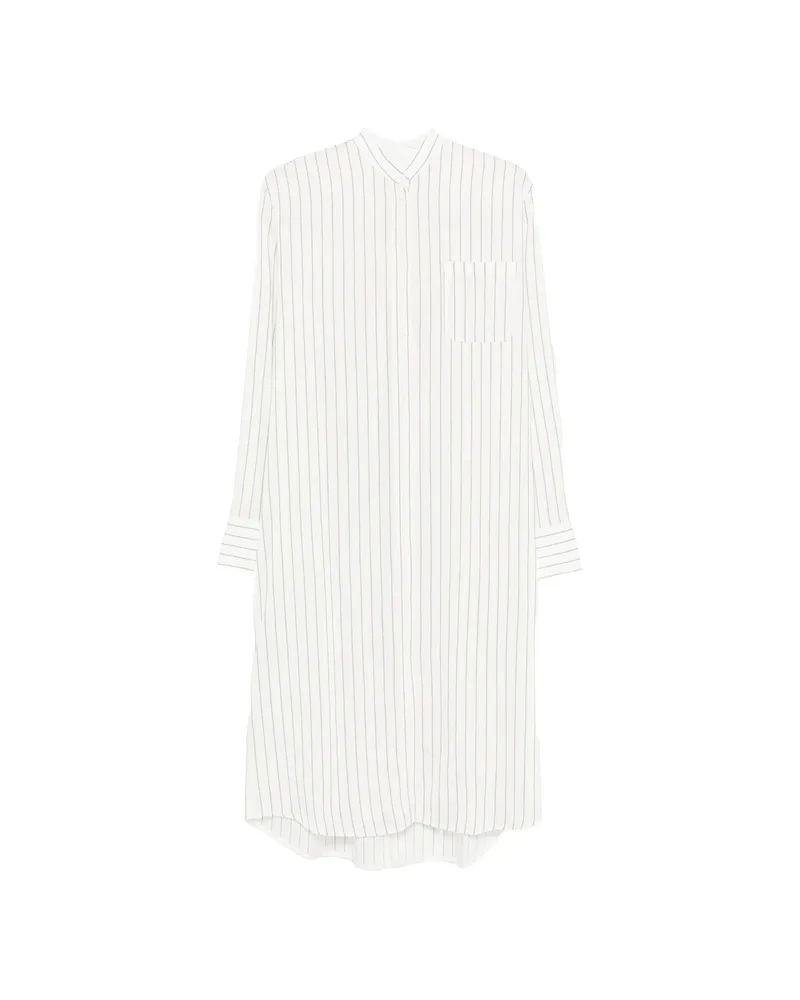Totême Striped Shirt Midi Dress White