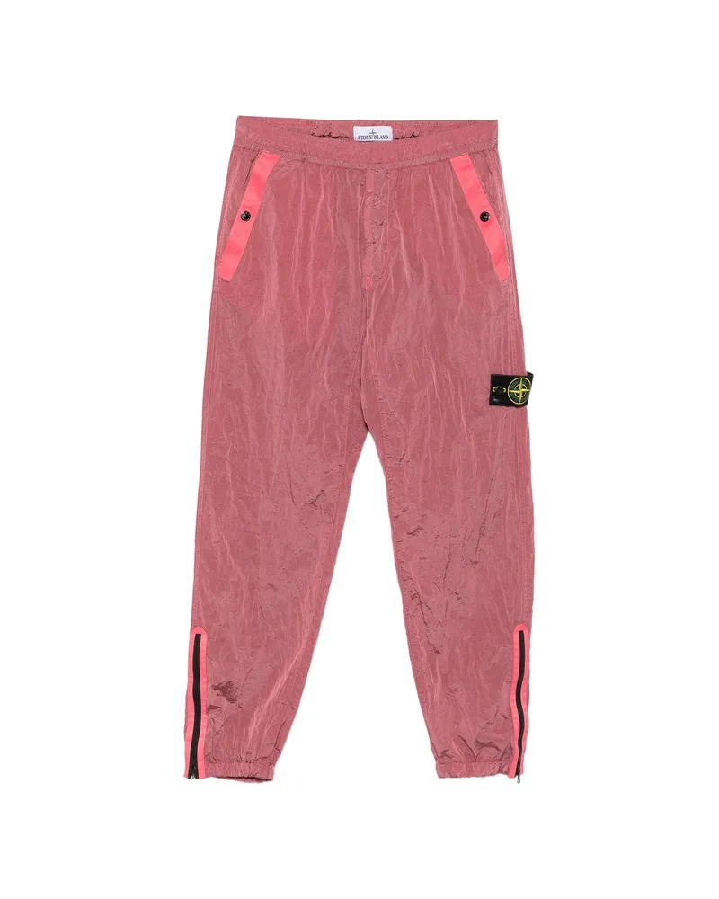 Stone Island Logo-patch Track Pants Pink