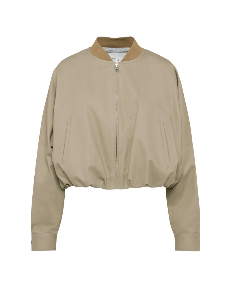 TELA Zip-fastening Bomber Jacket Neutrals