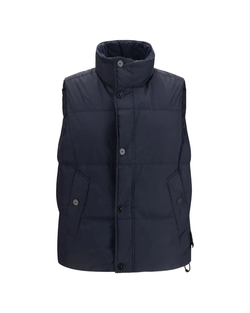 Stone Island Crinkle Reps NY Padded Vest Blue