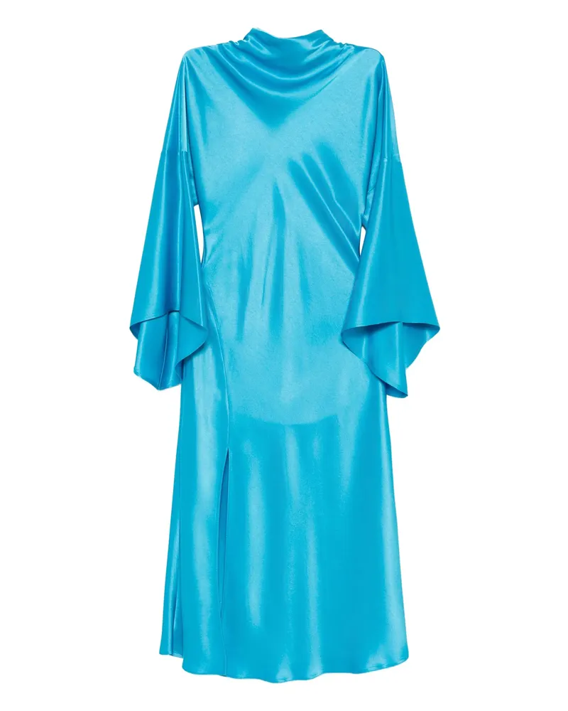 Pinko Flared-sleeve Slit Dress Blue