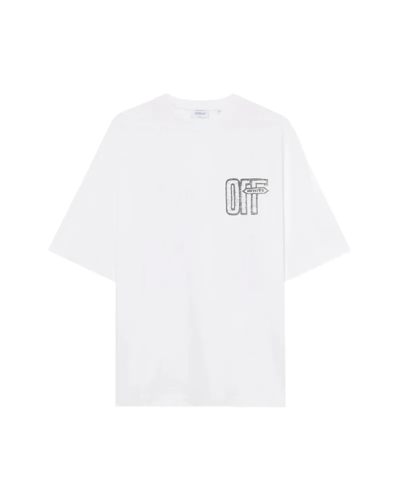 OFF-WHITE Off-white Motion Arrow Skate Short-sleeve T-shirt White