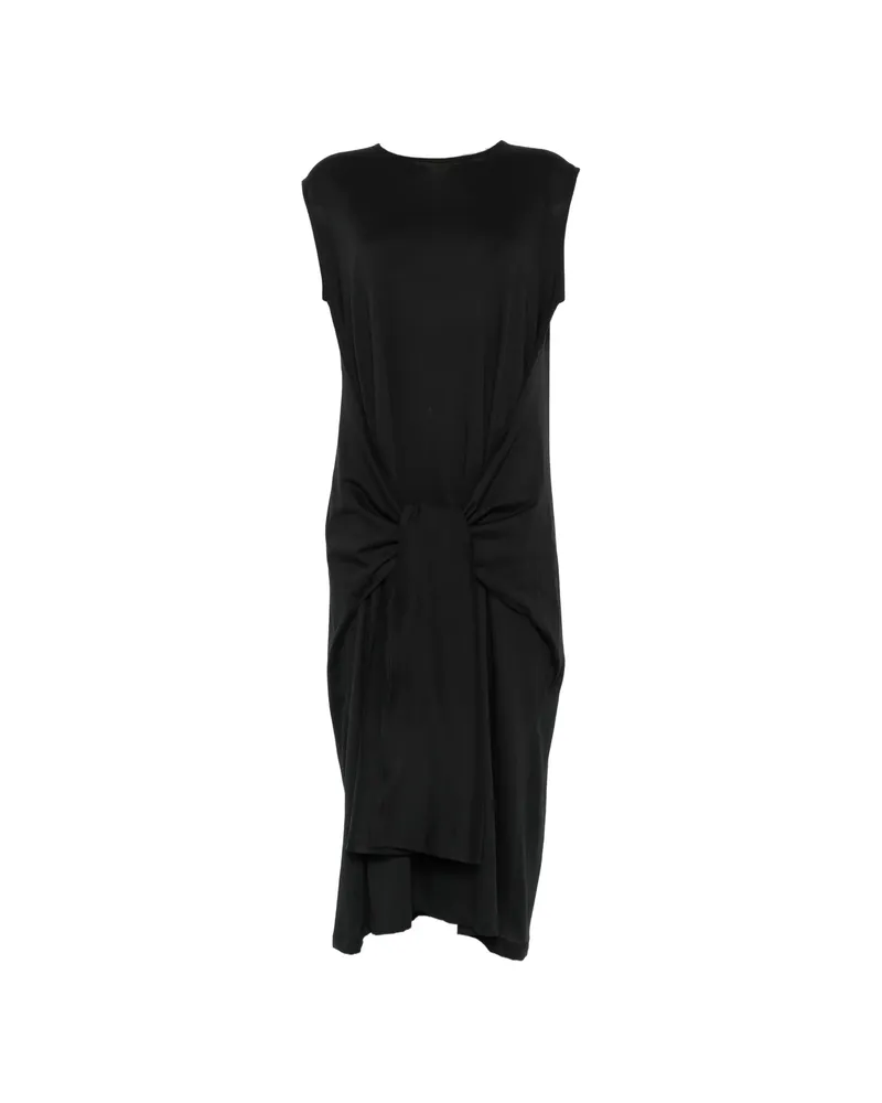 Totême Knotted Sleeveless Midi Dress Black