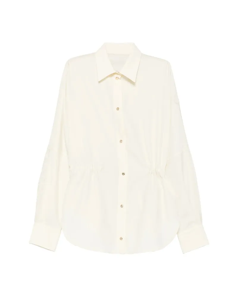 Moncler Logo-patch Long-sleeve Shirt Neutrals