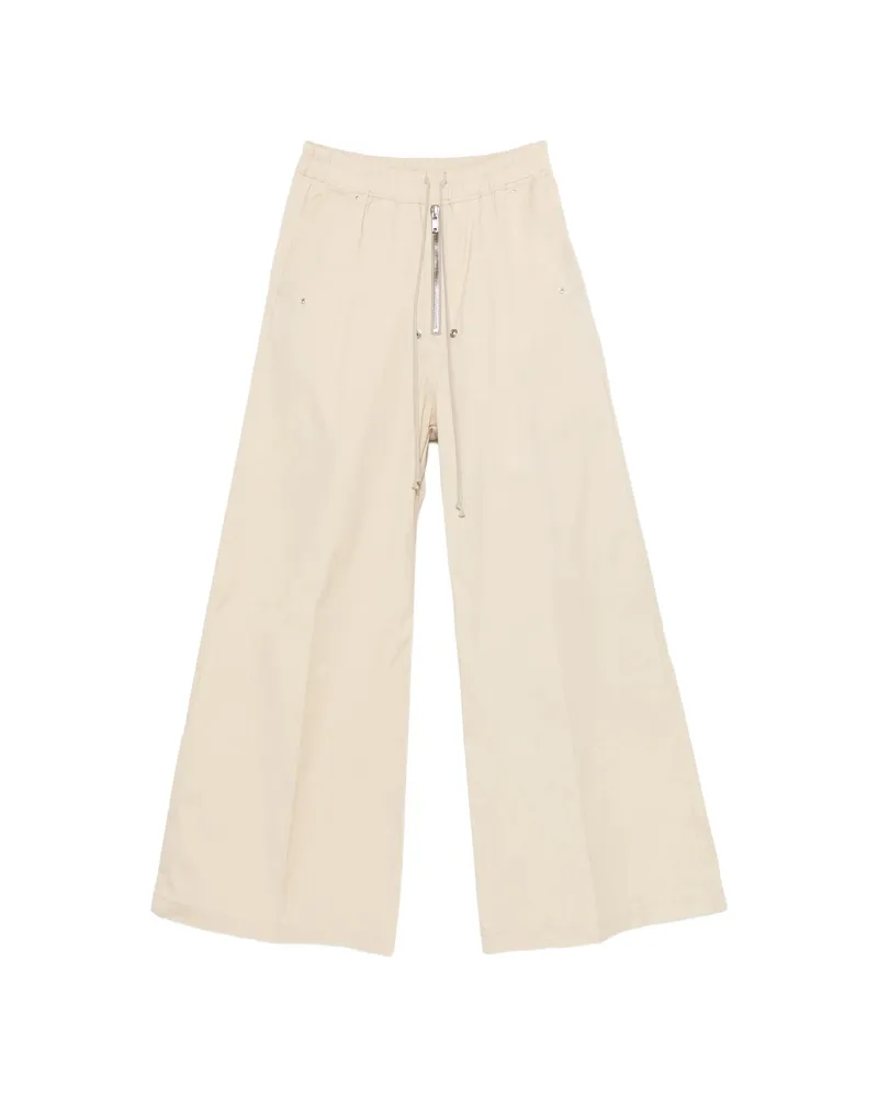 Rick Owens Bela Zip Drawstring Trousers Neutrals