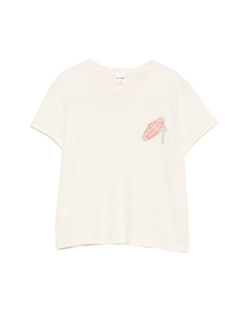 RE/DONE Graphic-print Short-sleeve T-shirt Neutrals