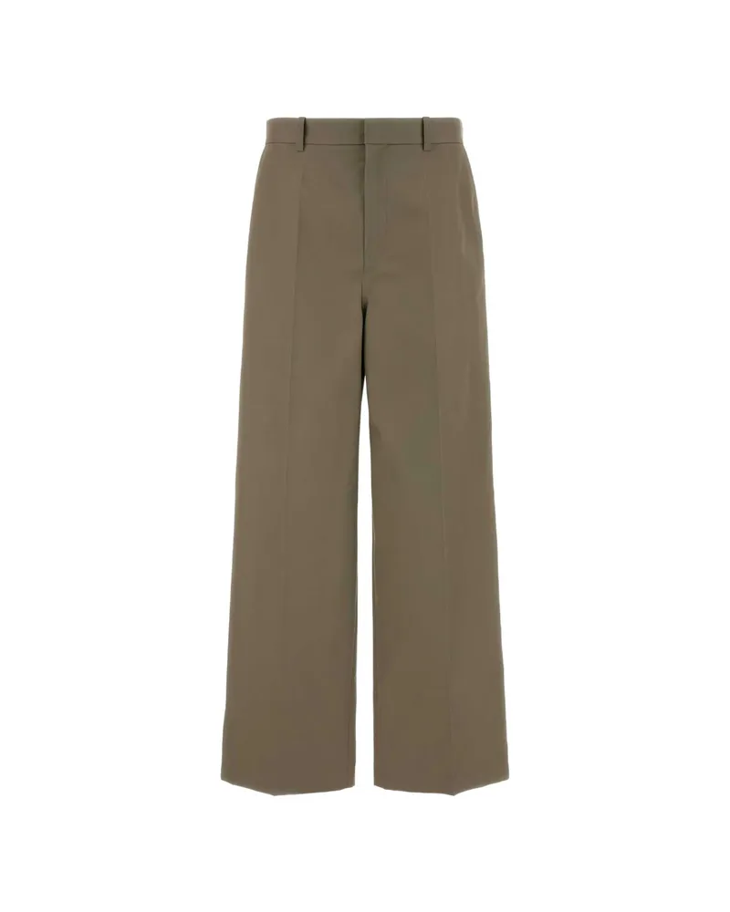 Balenciaga Concealed-fastening Trousers Brown