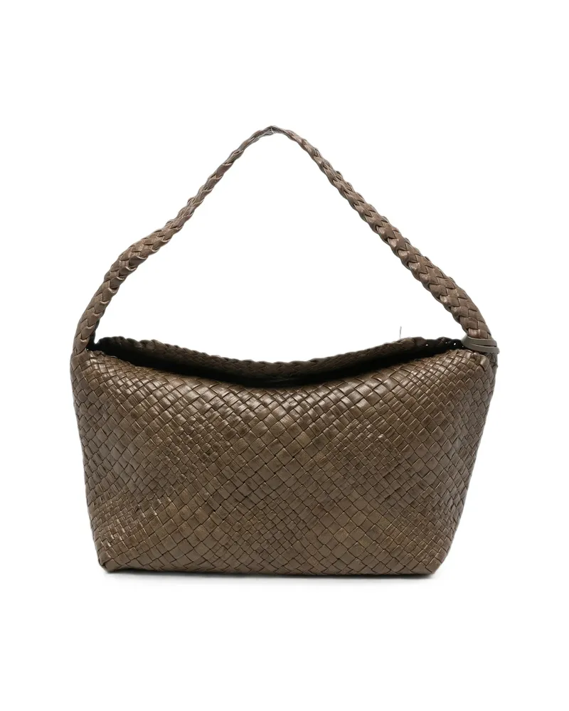 IBELIV Aura Woven-leather Tote Bag Brown