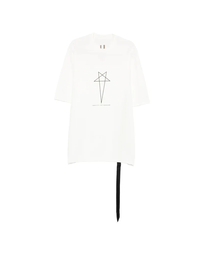 DRKSHDW by Rick Owens Star-graphic Ribbon T-shirt White