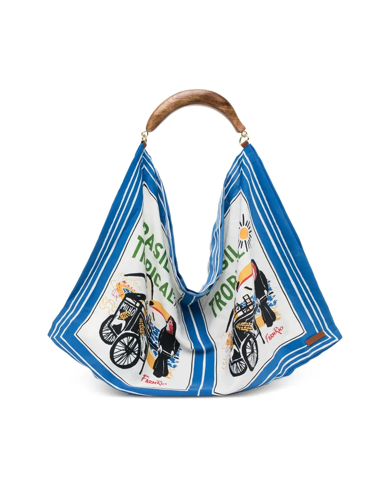 FARM Rio Graphic-print Tote Bag White