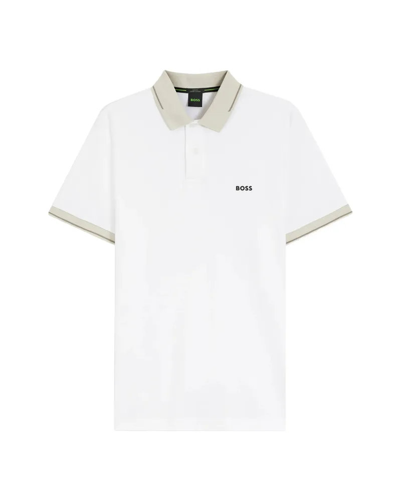 HUGO BOSS Logo-print Polo Shirt White