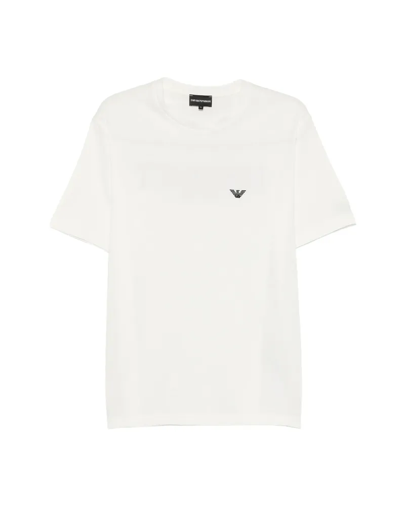 Emporio Armani Logo-print Crew-neck T-shirt White