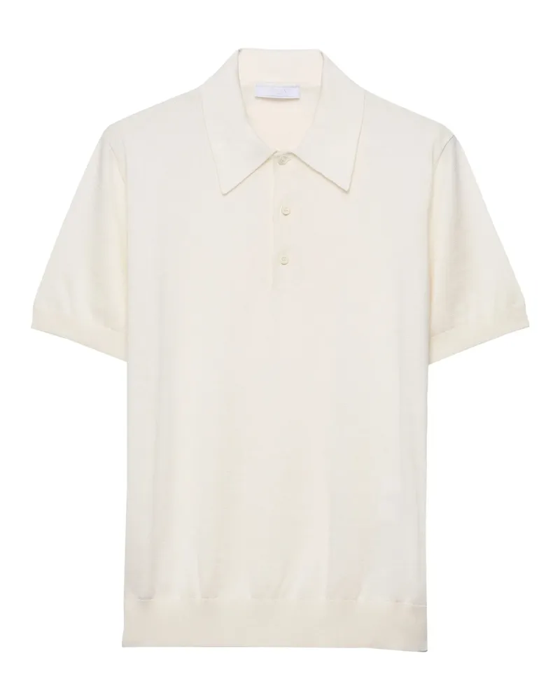 Prada Cotton Polo Shirt White