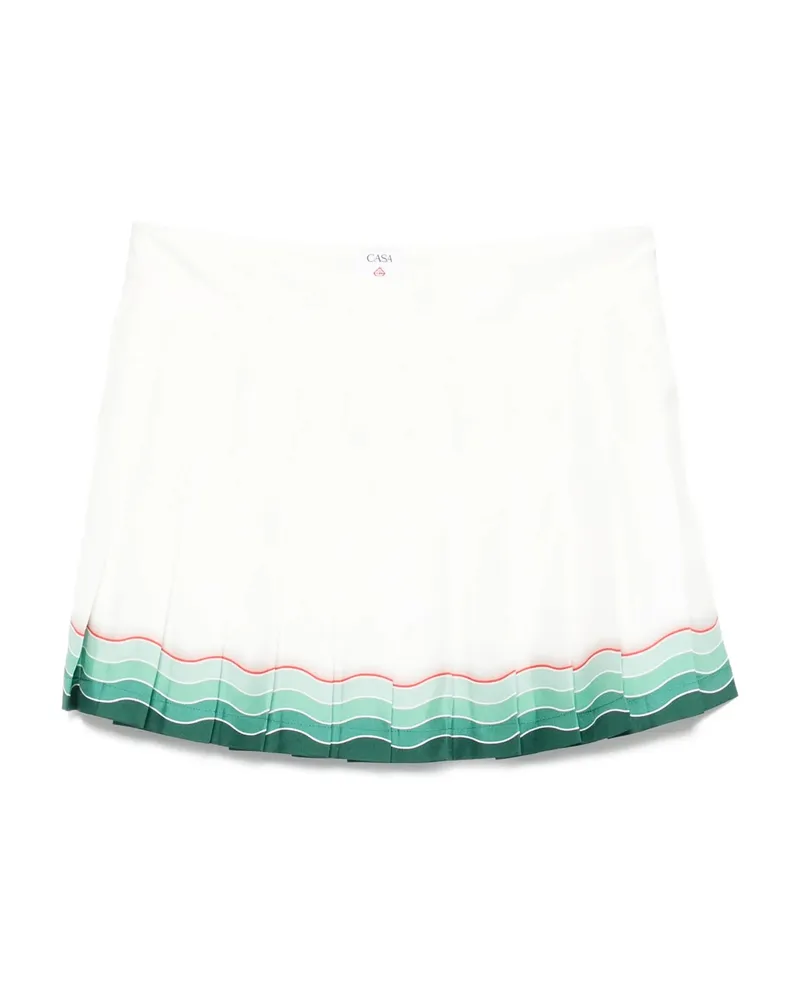 Casablanca Paris Pleated Mini Skirt White
