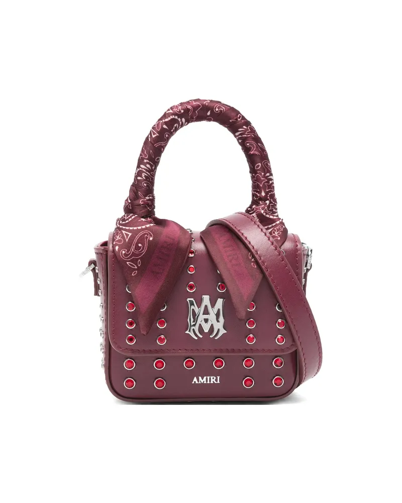 Amiri Studded Logo Mini Bag Purple