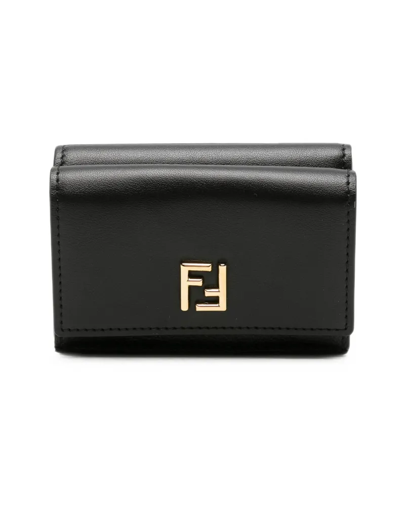 Fendi FF Mini Trifold Wallet Black