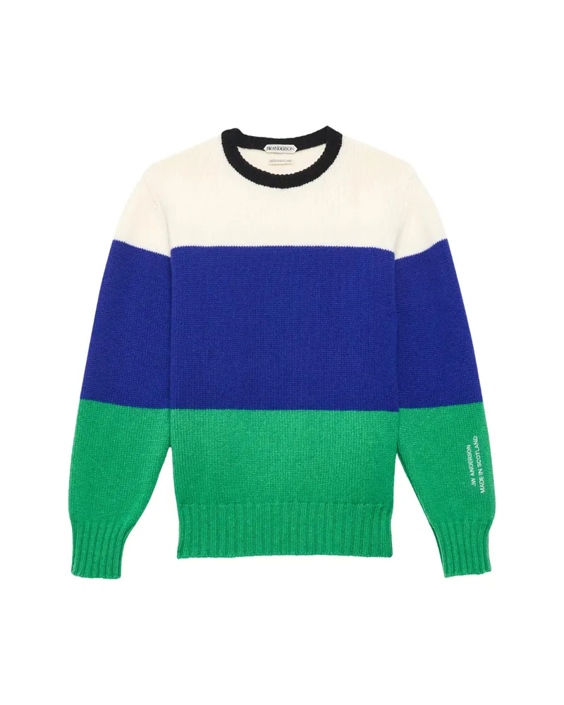 J.W.Anderson Colour-block Wool Sweater Blue