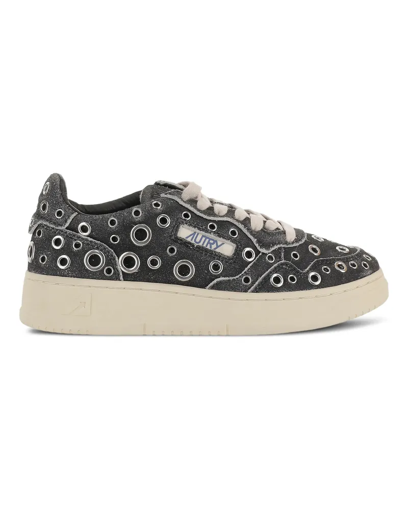 AUTRY Medalist Low Eyelet-embellished Sneakers Black
