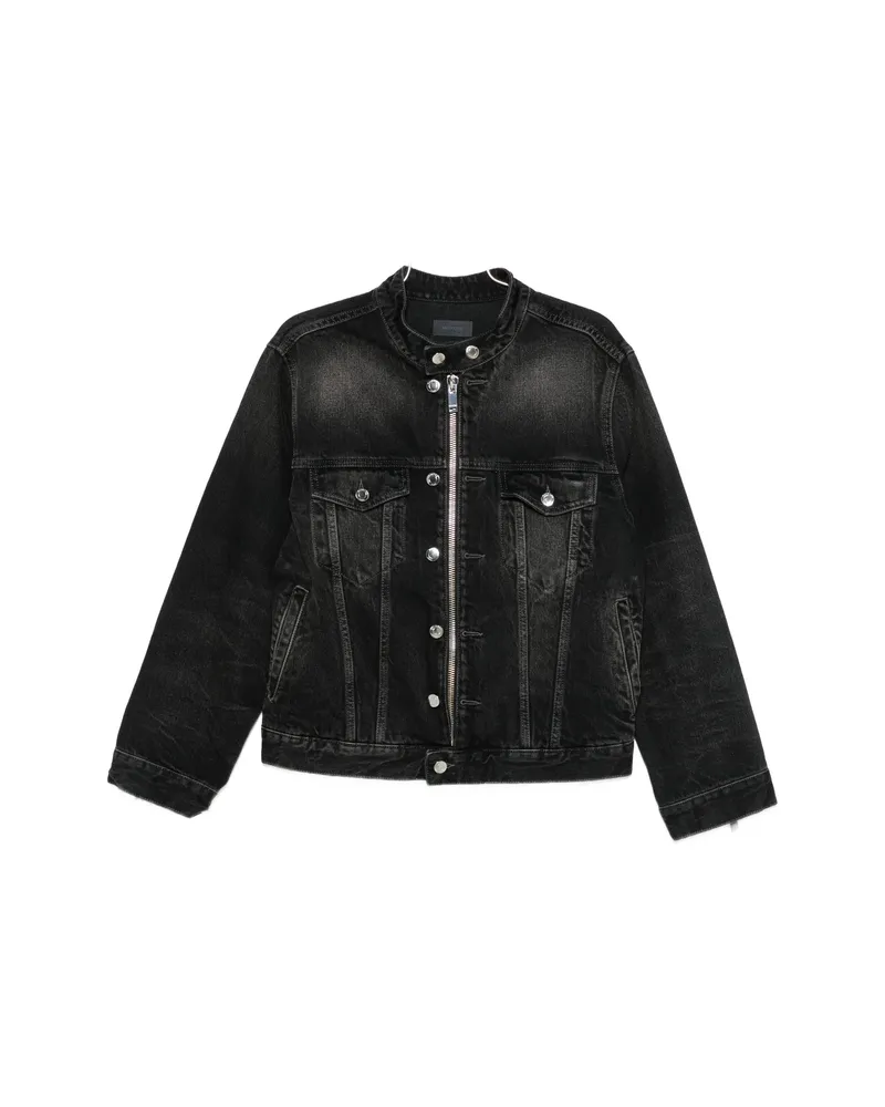 Haikure Zip-up Denim Jacket Black