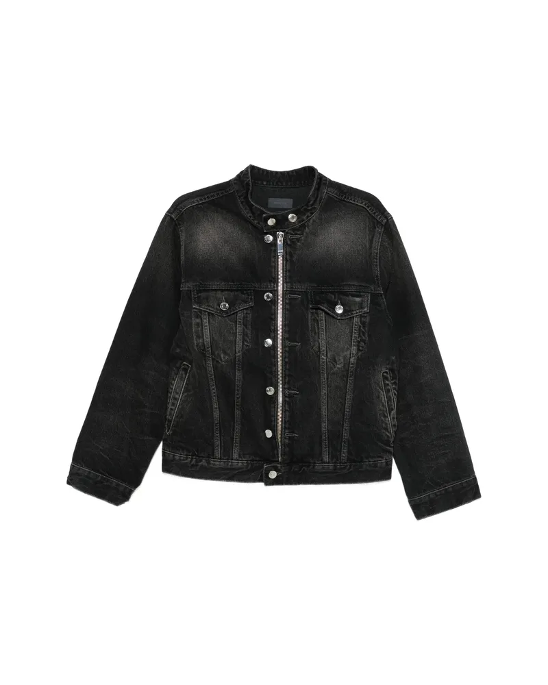 Haikure Zip-up Denim Jacket Black