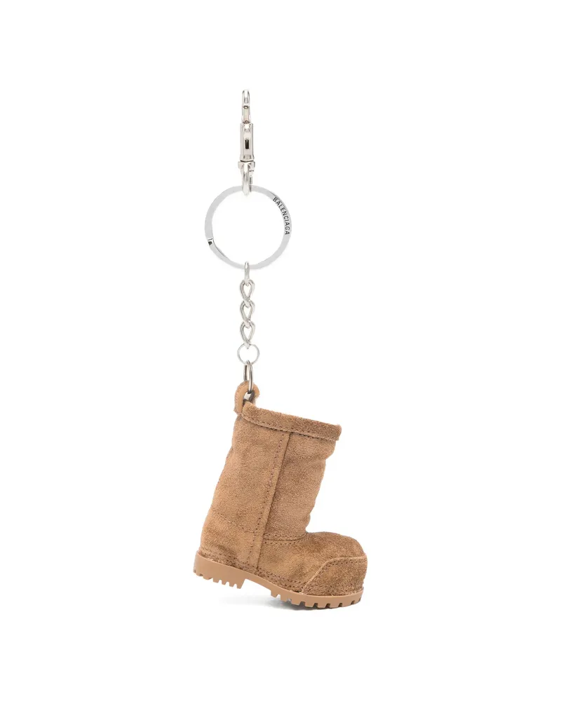 Balenciaga Alaska Mini Boot Keyring Brown
