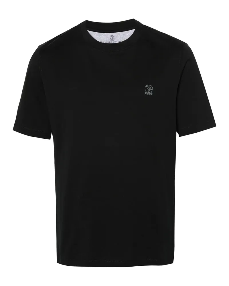 Brunello Cucinelli Logo-print T-shirt Black