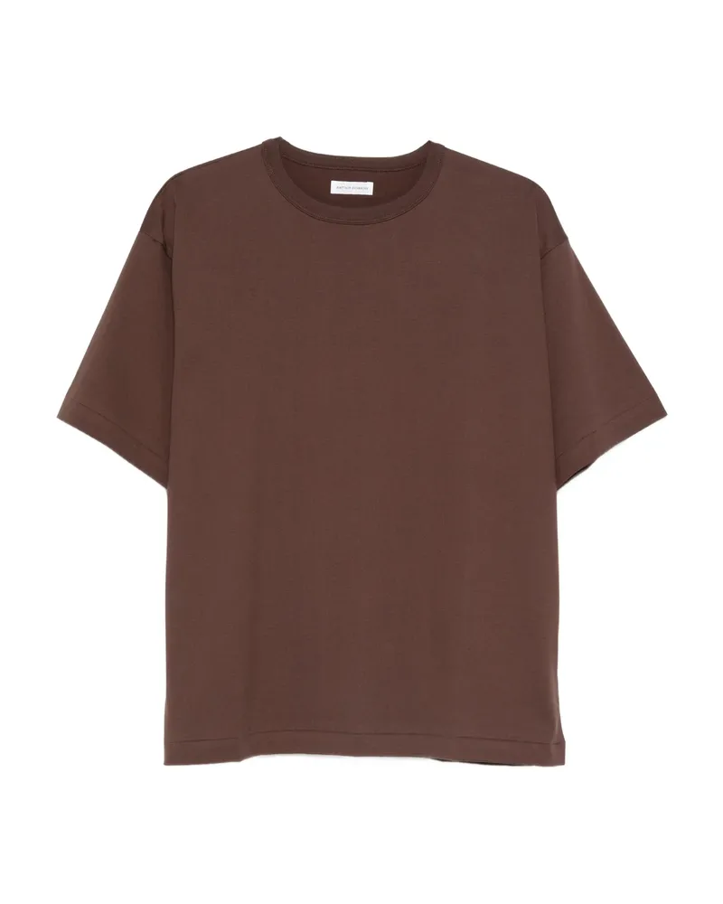 Kaptain Sunshine Suvin Cotton Suede Tenjiku S/S Crew-neck T-shirt Brown