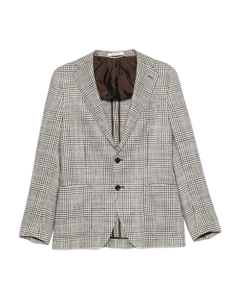 Tagliatore Checked-pattern Blazer Neutrals