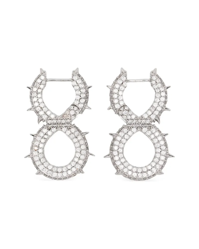 DARKAI Spiked Infinity Earrings Silver