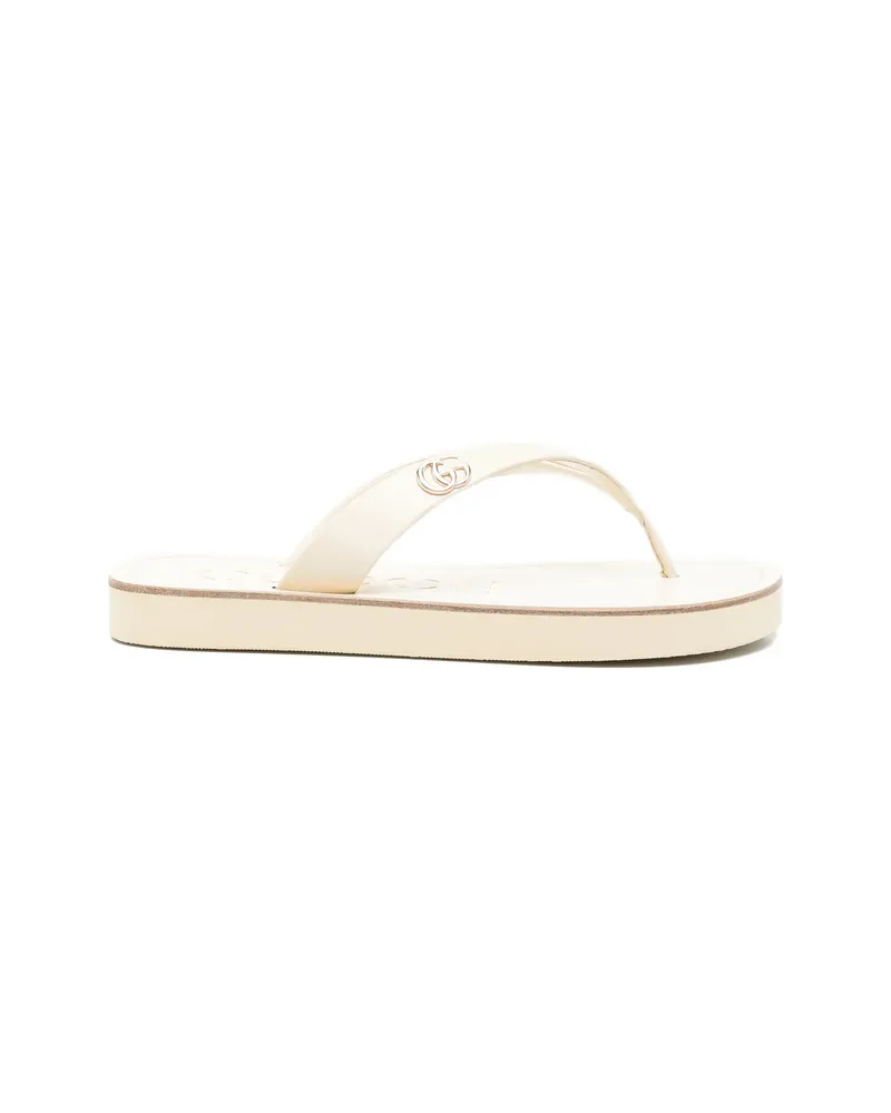 Gucci Double-G Logo Sandals Neutrals