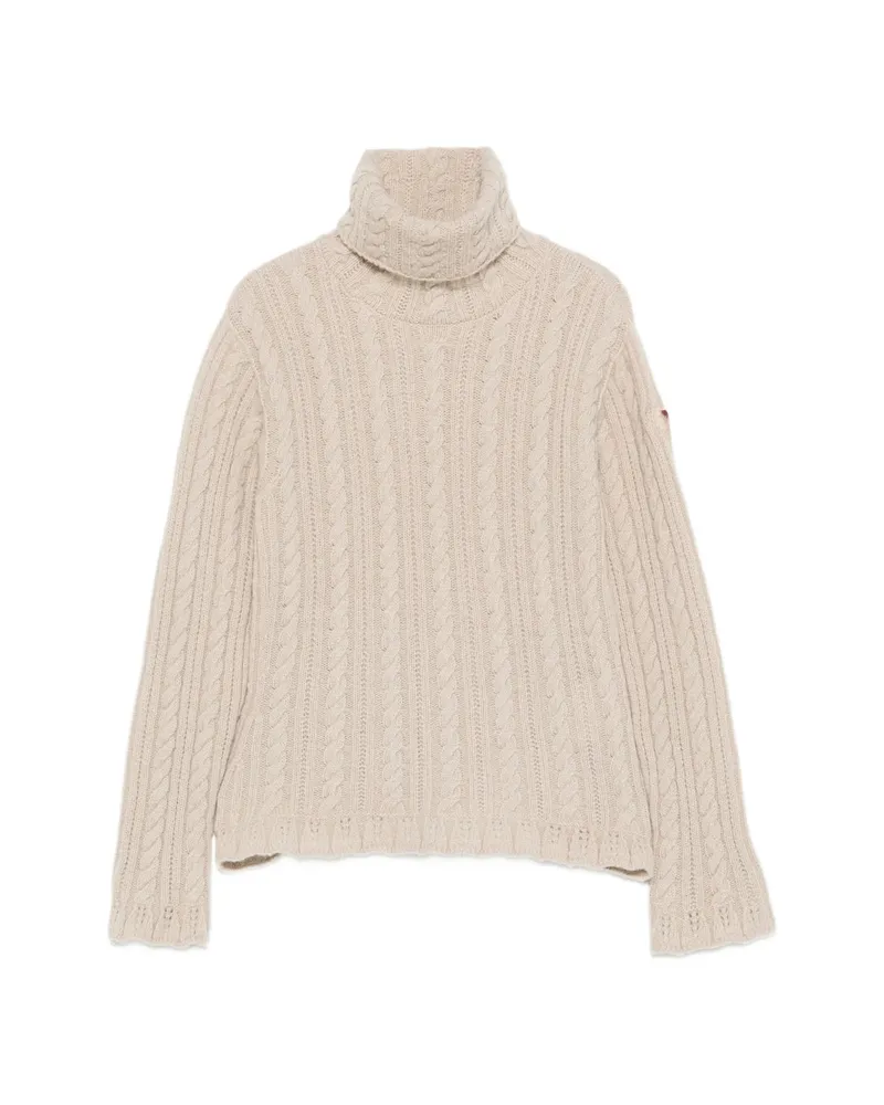 Moncler Cable-knit Roll-neck Sweater Neutrals