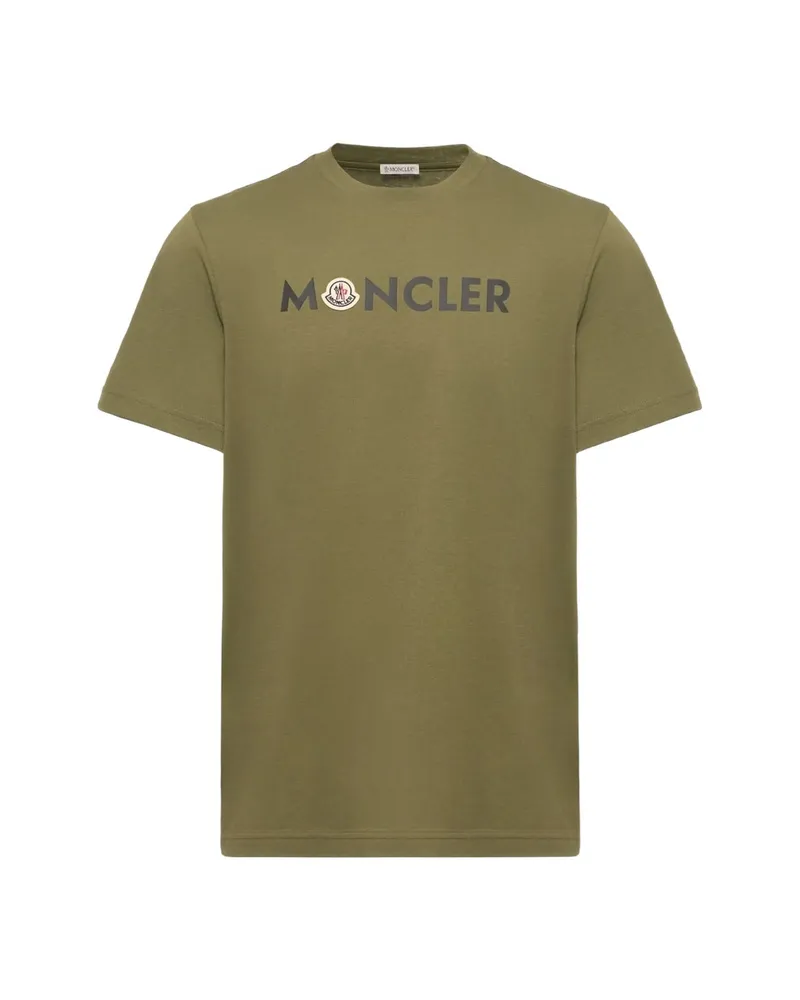 Moncler Logo Cotton T-shirt Green