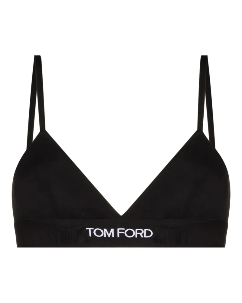 Tom Ford Logo-band Bra Black