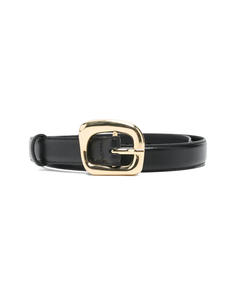 Frame Denim Leather Belt Black