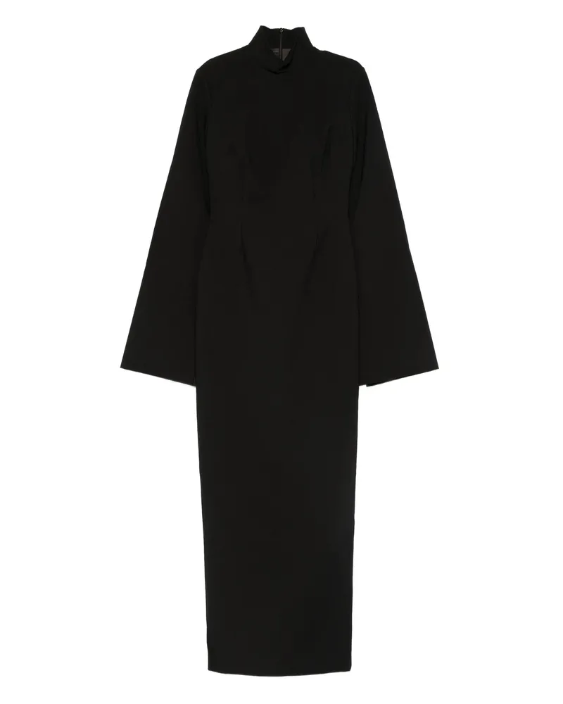 Solace London Josefine Long-sleeve Maxi Dress Black
