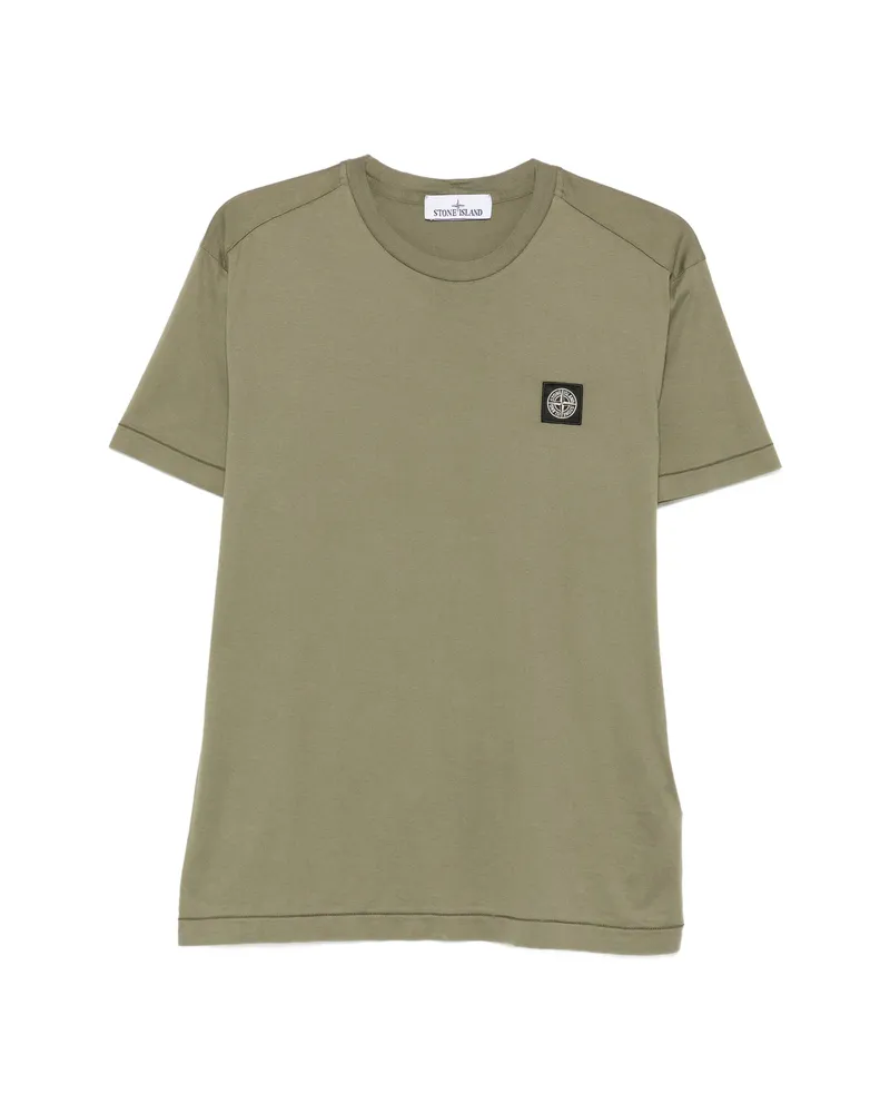 Stone Island Logo Patch T-shirt Green